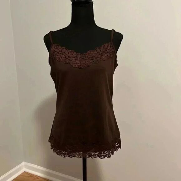 Cato Tops - Cato Brown Lace Camisole